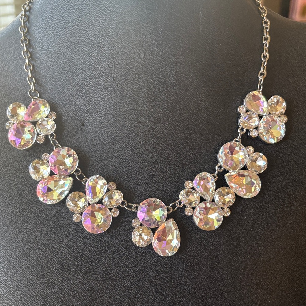 Gorgeous Silver AB Crystal Necklace